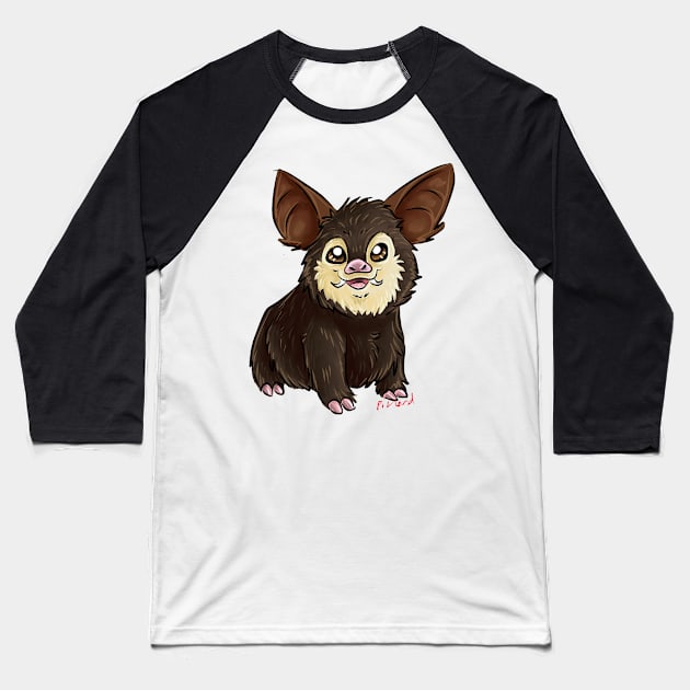 Fuzzy pig Baseball T-Shirt by ThePieLord